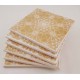 Set Onderzetters  Tegeltjes 10x10cm 6 Stuks Goudkl.