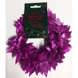Decoratieslinger Paarse Blaadjes 750cm