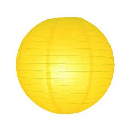 lampion geel/oranje 28 cm met print