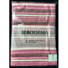 Bodema Tafellaken Rood gestreept 100% Katoen 150x250cm 