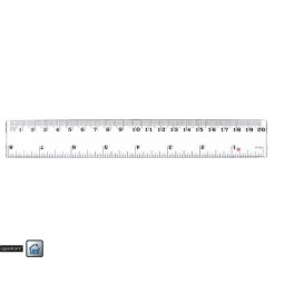 Lineaal 20cmx8inch Transparant 