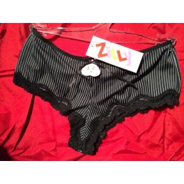 Slip Zilly Zwart met Wit streepje maat M