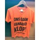 T-Shirt Oranje : ONS GAAN VANAVOND KLOP !