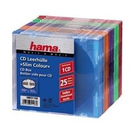 CD-Slimcase 20 Stuks Soft 5,2mm Transp. div. Kleuren
