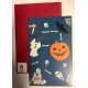Halloween wenskaarten dubbel + enveloppe