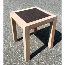 Beukenhouten krukje / tafeltje met vilt