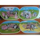 Placemat met afb. van Koe en Varken per 4 