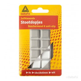 Deltafix zelfklevende stootdopjes 18x18x6mm 8 stuks