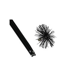 Toolland schoorsteenveeg set borstel 200 mm Nylon