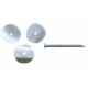 Homefix Golfplaatnagel + kap wit 100ST.
