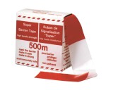 Tanc Scheurvrije afzetband,  100m, breedte 80 mm, dikte 40 µm, kleur rood/wit