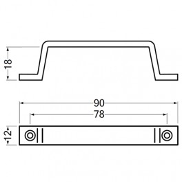 Hermeta Handgreep Wit 90mm 4203-79