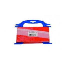 Afzetband 80mm breed. Rood/wit. Lengte 100m.