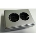 Opbouw wandcontactdoos 2-voudig