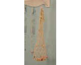 Deco visnet/fuik met schelpen en vis 